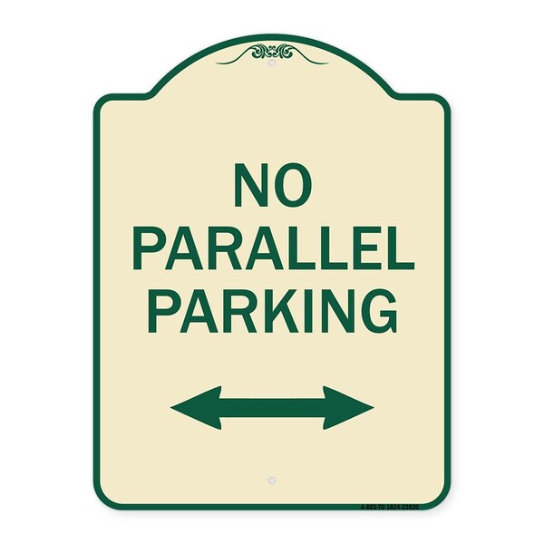 Signmission No Parallel Parking W/ Bidirectional Arrow Heavy-Gauge Aluminum Sign, 24" x 18", TG-1824-23820 A-DES-TG-1824-23820 - main